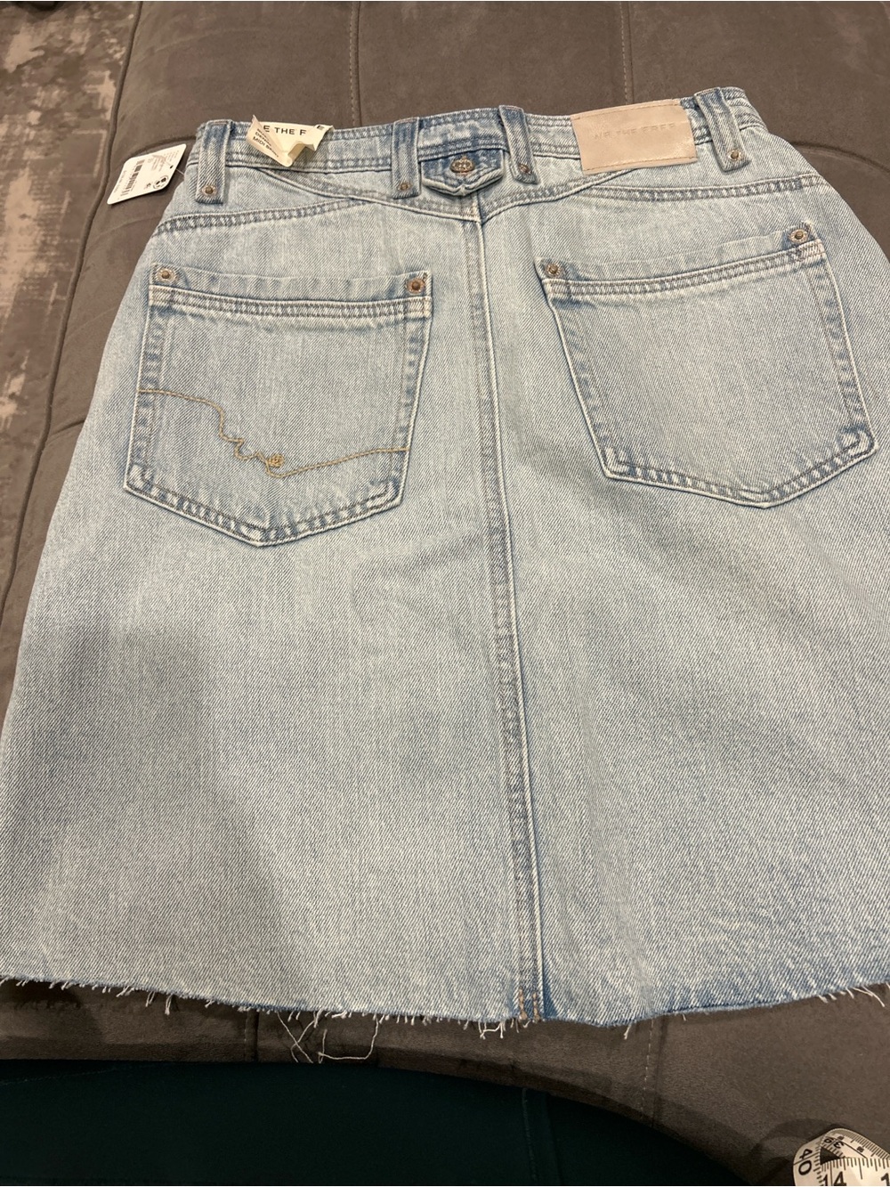 Free people -We The Free Light Blue Denim Mini Skirt